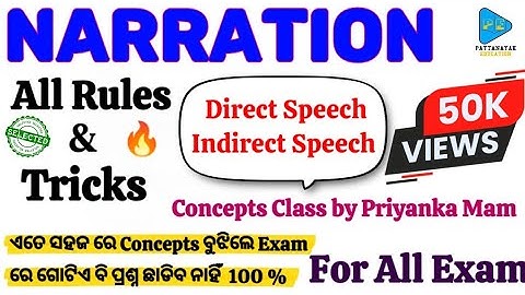 Direct Speech and Indirect Speech || Narration || Concepts , Rules & Tricks || Change of Speech ||