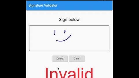 Flutter Handwritten Signature Validator