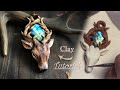 HANDMADE Tutorial:How to Making Polymer Clay Sculpture Jewelry DEER Pendant