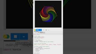 Colorful Spiral Design using Python Turtle 🐍✨ #python #coding #shorts #turtlegraphics #programming