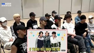 seventeen Reaction To Taehyung 6 years old baby to his hyungs (Fanmadvideo)