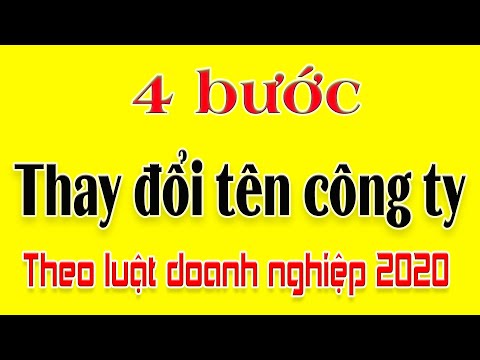 Video: Các Vấn đề Khi đổi Tên Một LLC Là Gì