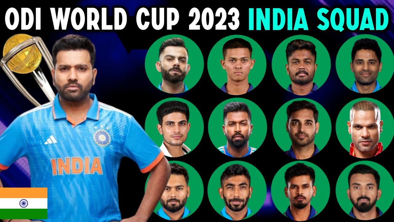 ODI World Cup 2023 India Team | ICC ODI World Cup 2023 India Squad ...