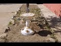 DIY - Эксклюзивный фонтан из цементного раствора//How to make an fountain of concrete