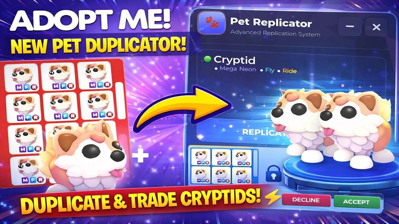 💎 [NEW] KEYLESS Adopt Me *OP* PET DUPLICATOR Script | FREE • TRADEABLE ...