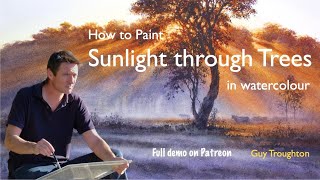 How to Paint Sunlight through Trees in Watercolour