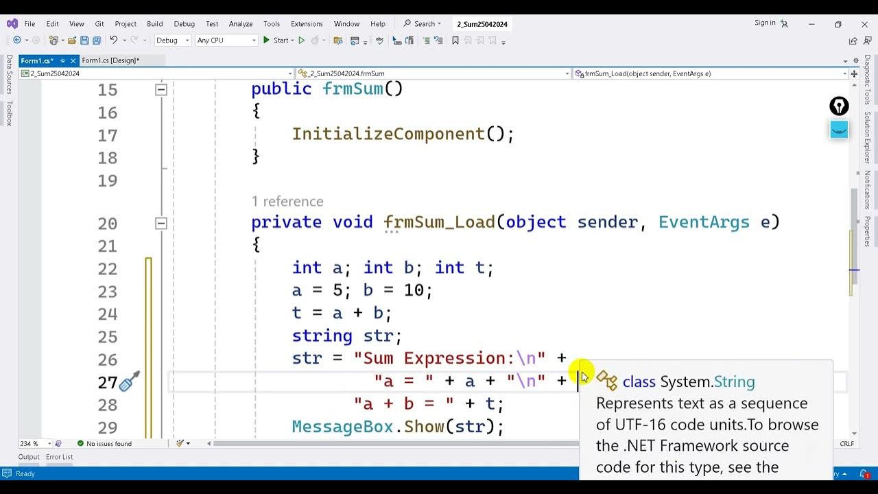 2-How to using Variables in VS C# | Practice - YouTube