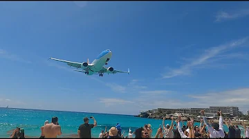 Maho Beach Flyovers - March 9 2023   4K