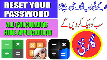 How to reset your password from calculator valurt hide app Calculator lock app | Change password