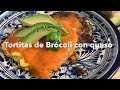 TORTITAS DE BRÓCOLI RELLENAS DE QUESO. SIN FREÍR !! FÁCILES DE HACER!!