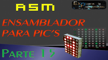 Programación en Ensamblador(ASM) para PIC-[Matriz de LED]