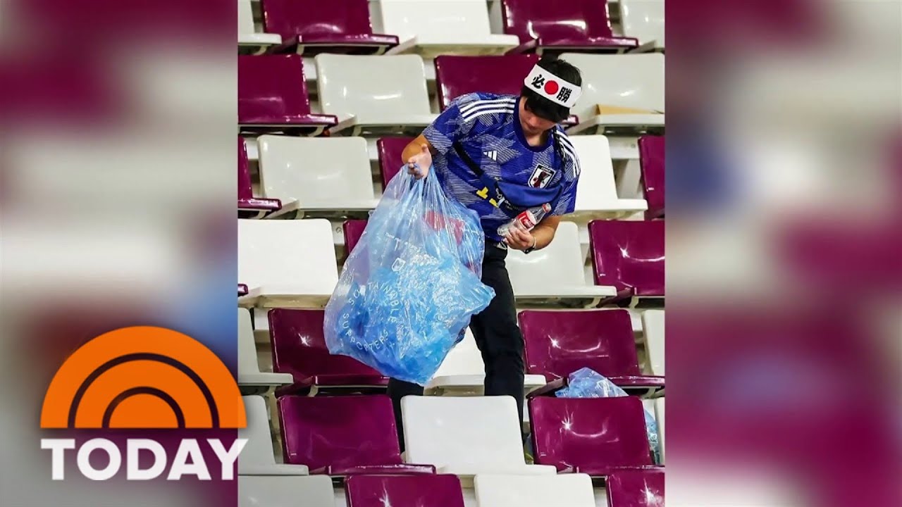 ⁣Japanese Soccer Fans Clean Stadium In Classy Post-Match Tradition