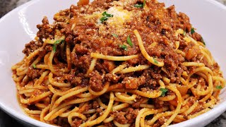 Super Easy Spaghetti and Meat Sauce Recipe | Meat Sauce Recipe