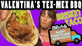 Brisket Taco & Queso, Valentina's Tex Mex BBQ, H.Cherdon's Austin Food Truck Adv. 2.39 Trucklandia