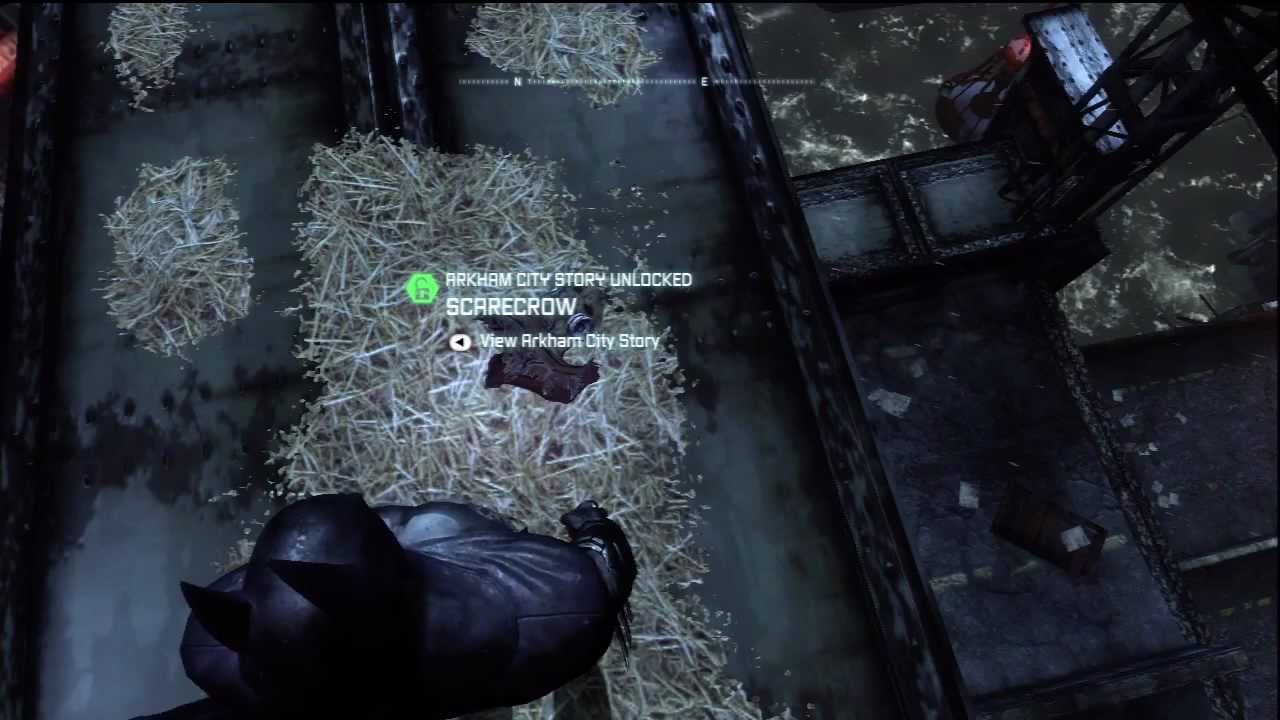 batman arkham city scarecrow s mask riddle location youtube