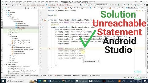 Unreachable statement in android studio