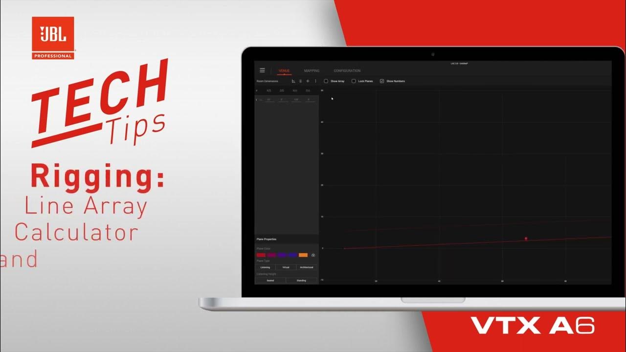 Tech tips from jbl i vtx a6 line array rigging line array calculator