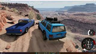 Cliff drop crashes in Beamng drive