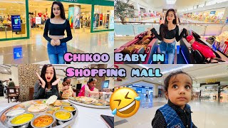 First Time Shopping Mall With Chikoo Baby And Nani [Funny Comedy] Lunch In Big Hotel | Bindass Kavya