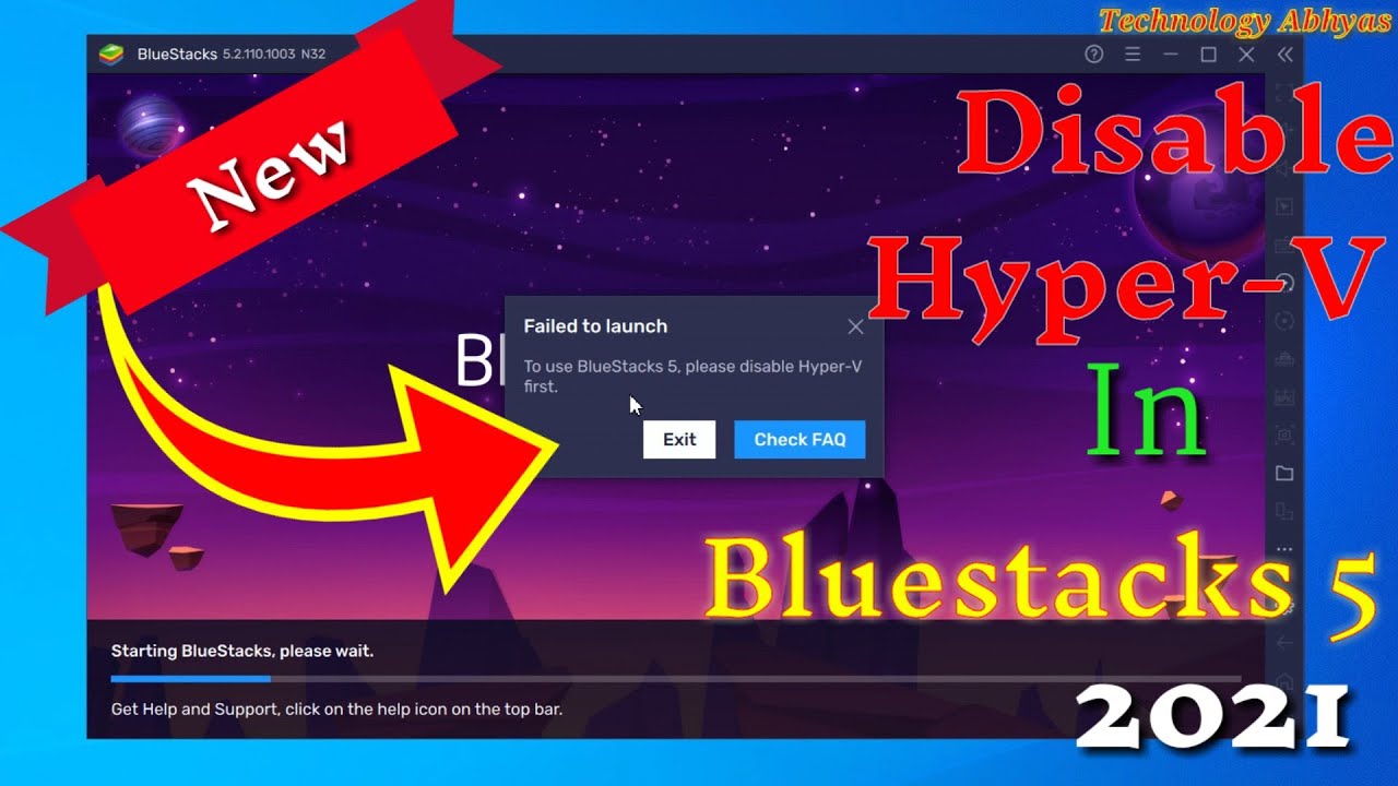 bluestacks cant run with hyper v