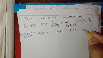 Maxima,minima, increasing and decreasing functions ; function of one veriable-8 IIT Jam MA lesson