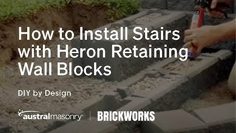 How to Install Stairs with Heron Retaining Walls // DIY by Design