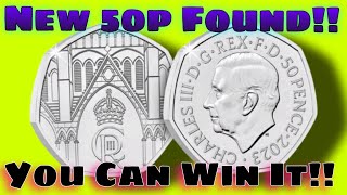 NEW 50p FOUND! & YOU CAN WIN IT!!! #newcoin #coin