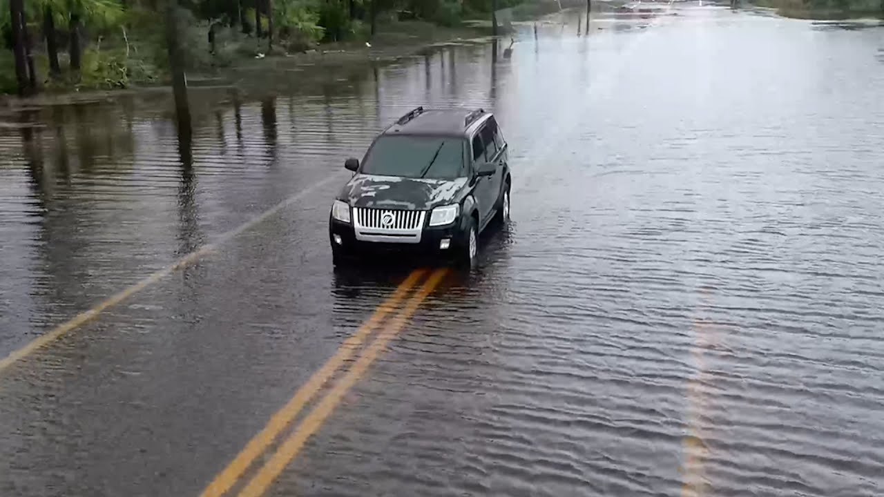 Drone Video of the flooding in Port Saint Joe, FL form Tropical Storm Fred