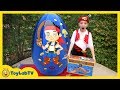 Giant Egg Surprise Opening! Jake and the Neverland Toys & Animal Planet Sharks Kids Video