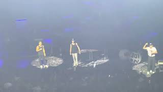 Kendall throwing a water bottle out into the crowd at Big Time Rush Forever Tour Cincinnati, Ohio
