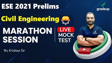 ESE 2021 Prelims | Civil Engg.| Interactive Marathon | Live Mock Test | Ultimate Tips By Krishna Sir