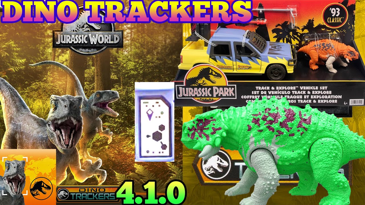 Jurassic World DINO TRACKERS 2023 Facts App Scan Codes Update All Dinosaurs Scutosaurus Jurassic