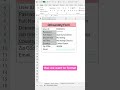 How to format froms in Excel! #exceltrickshots #excelfunction #excel #shorts #viralvideo