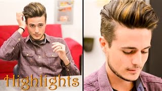 Mens Hair Highlights - Natural Streaks: Mariano Di Vaio Inspired