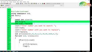 Lecture 13 2 replacing in array and find sum