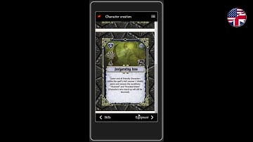 APP Dungeon Universalis: creation, saving characters