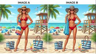 Find the 8 Differences 🏖️ | Summer Beach Puzzle Challenge (99% Fail!)