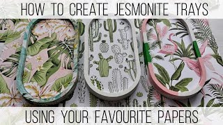 Jesmonite and Paper Lining the whole mould