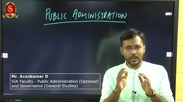 Public Administration Optional @ShankarIASAcademyVideos || A DEMO || Mr. Arunkumar D