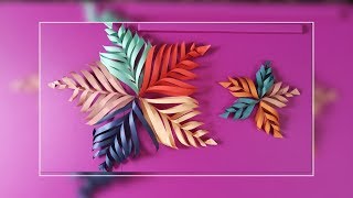 DIY || Easy & Simple Christmas Paper Snowflake (3D) Origami with Paper|| by World of Artifact
