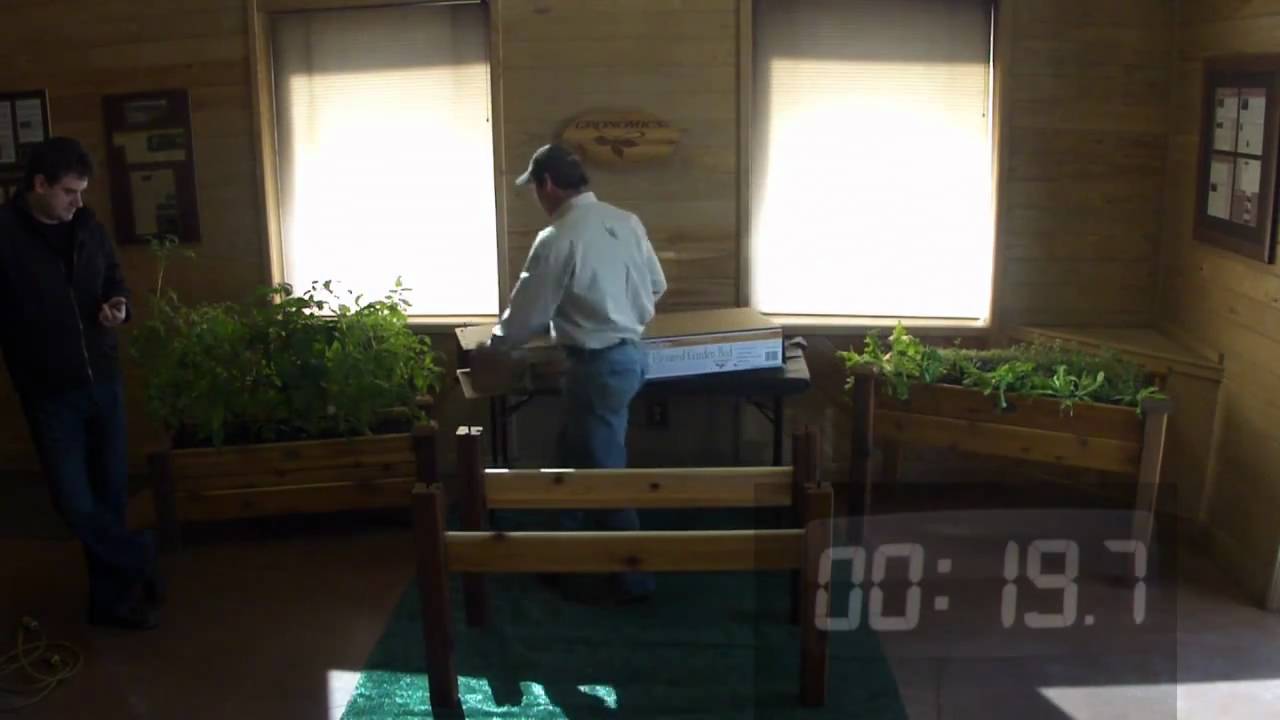 how to build an elevated garden bed in 3 minutes or less - YouTube