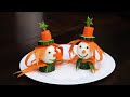 Egg Food Art Ideas - Egg Carving Garnish - Food Decoration Ideas