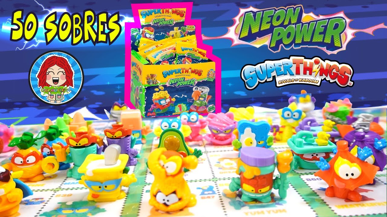 ⚡😍Superthings Neon Power 💥 PLANTILLA Y UNBOXING 50 SOBREEEEEESSSS ...