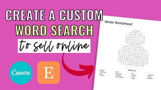 How To Create A Word Search To Sell On Etsy | Canva Tutorial | Etsy Digital Product Ideas