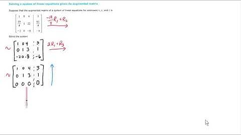 Solving a System of Linear Equations Given Its Augmented Matrix