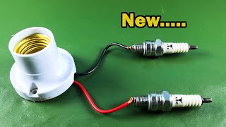 New Experiment Science Electric Free Energy Using By Magnet With Spark Plug 100%