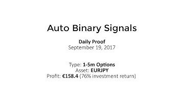 Auto Binary Signals (Main ABS) Video 1 Live Trading - September 19th 2017