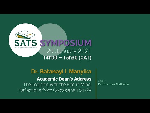 Dr Batanayi I Manyika Academic Dean S Inaugural Address