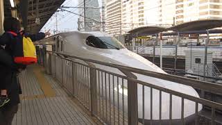 東海道新幹線　N700系2000番台X37編成　名古屋駅発車　2020.01.03