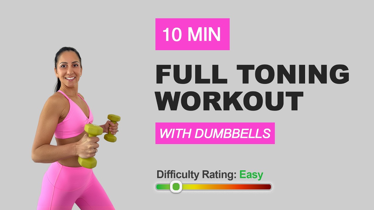 20 MIN Full Toning Workout | Body Dumbbell Workout | Build Muscle ...